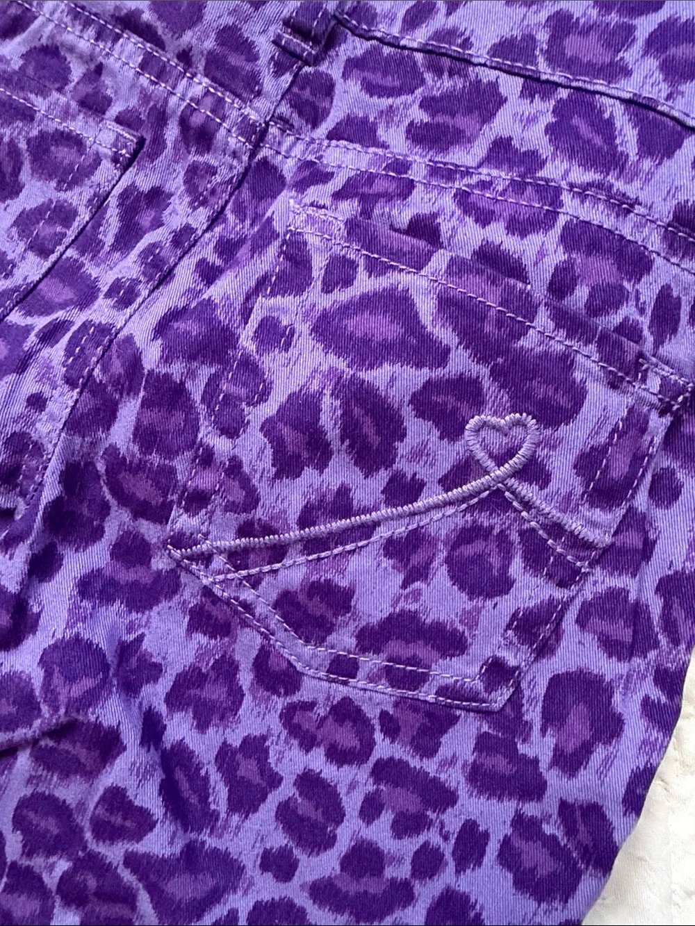 Childrens Place Purple Leopard Print Girls' Leggings